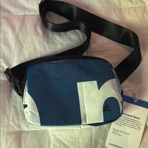 Blue and White Men's Crossbody Bag